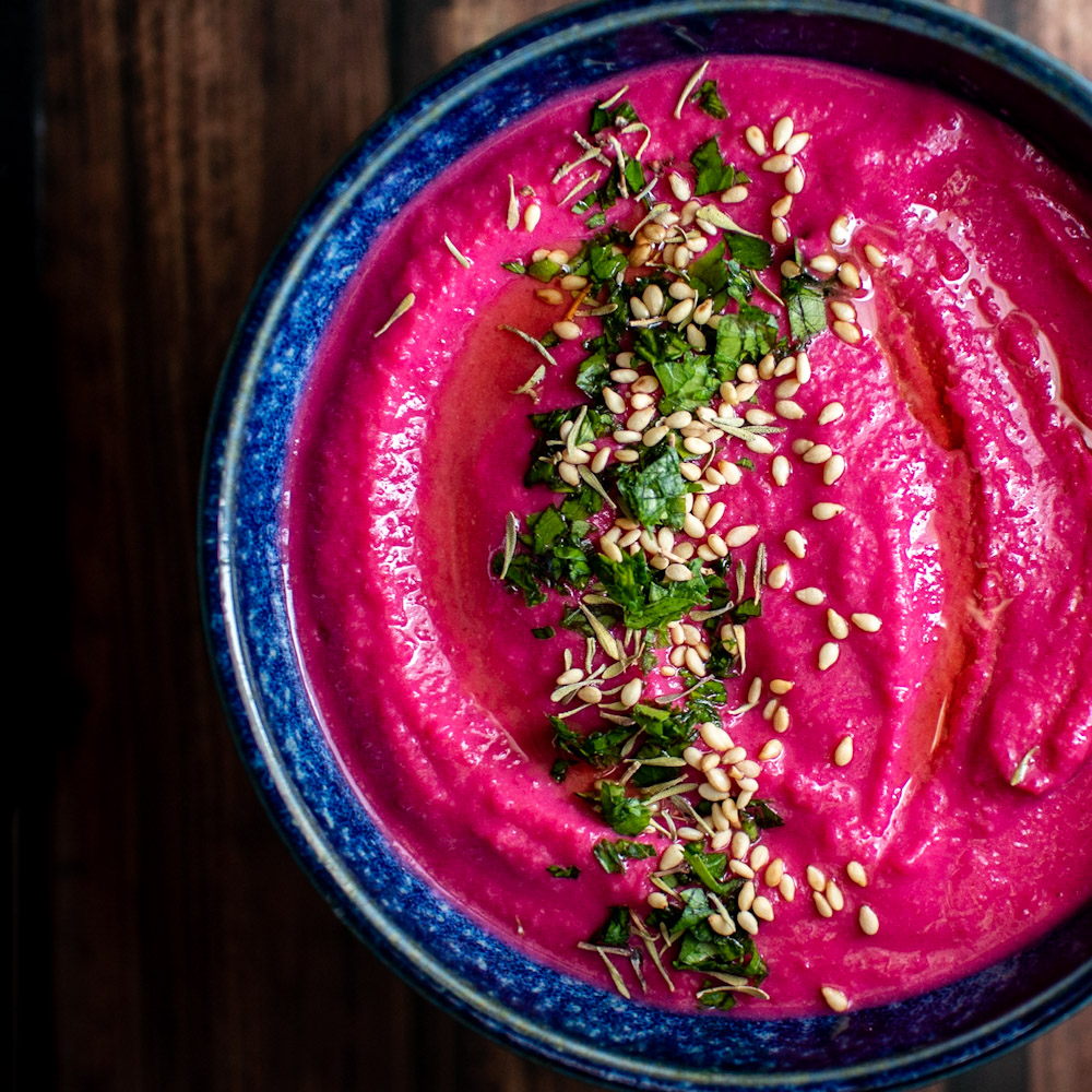 an image of beetroot hummus