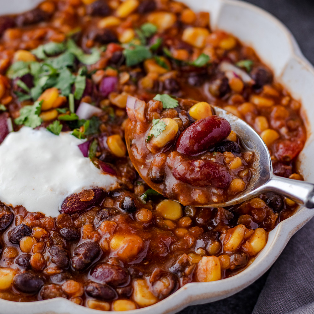 an image of vegan lentil chili