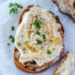 an image of vegan ricotta cheese on toast