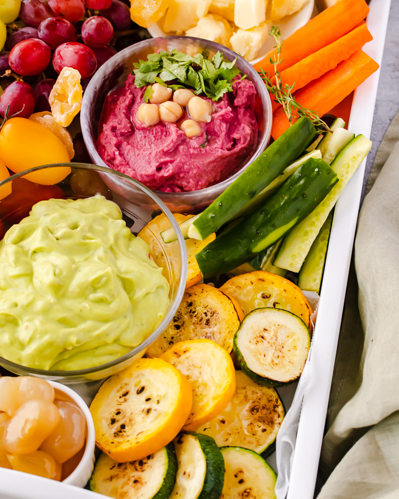 an image of veggies on a snack board