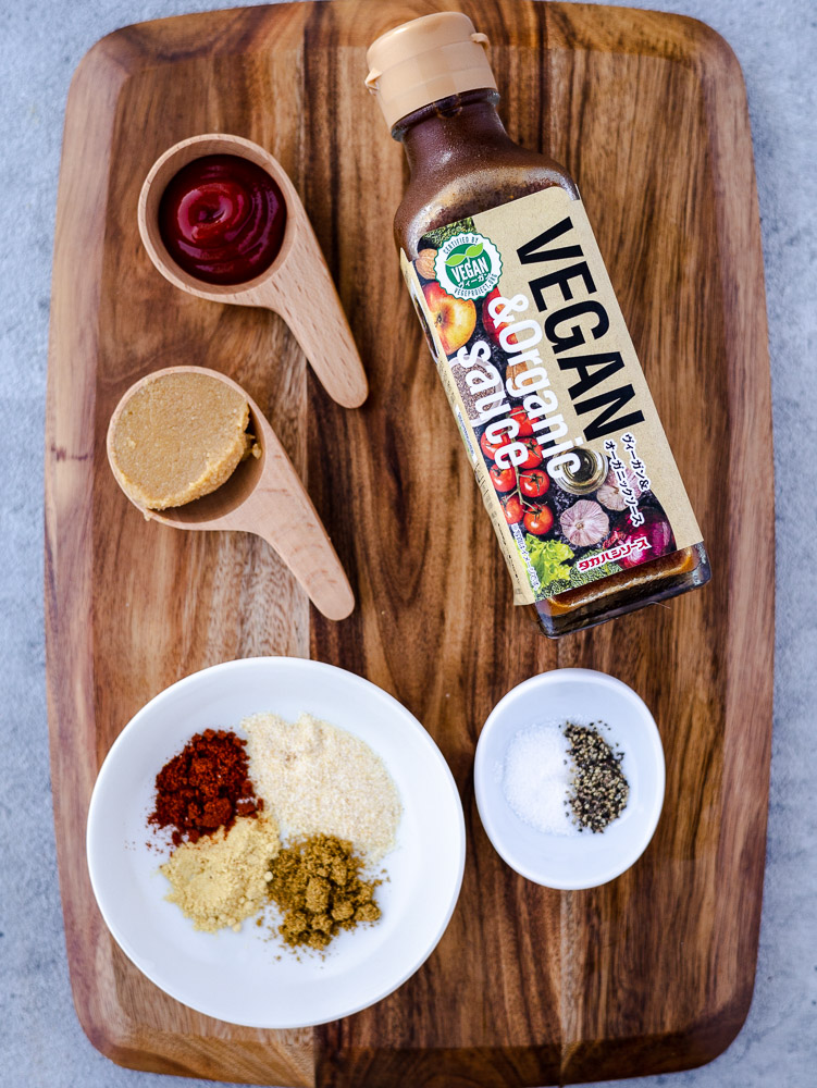 an image of ingredients for bleack bean burger