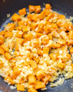 an image of kabocha risotto ingredients