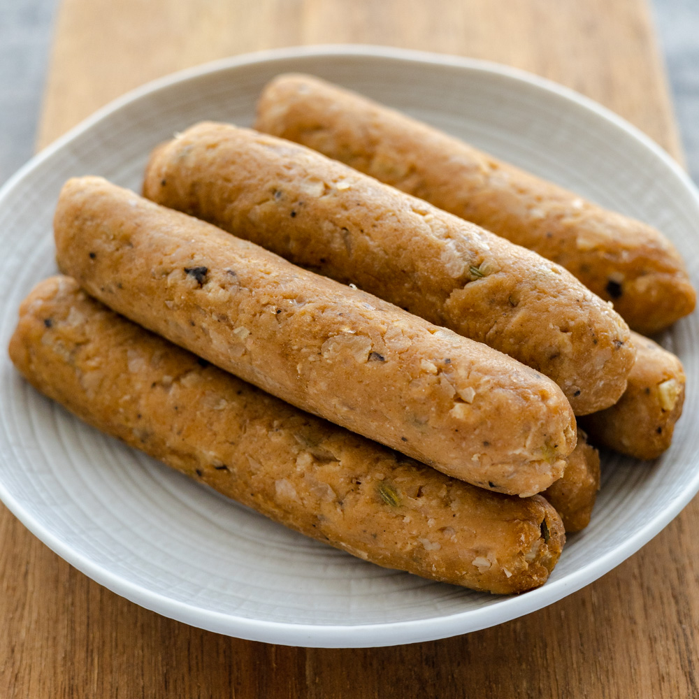 an image of vegan sausages