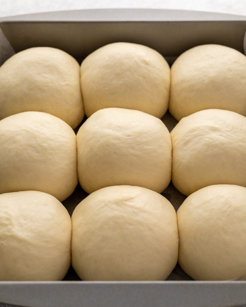 an image of roll dough in a baking dish