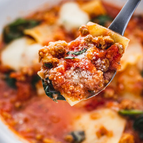an image of vegan lasagna soup