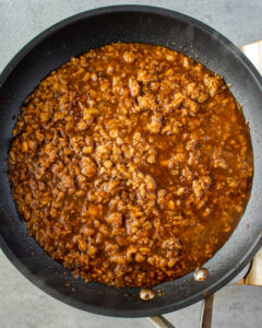 an image of vegan Zha Jiang Mian sauce in a pan